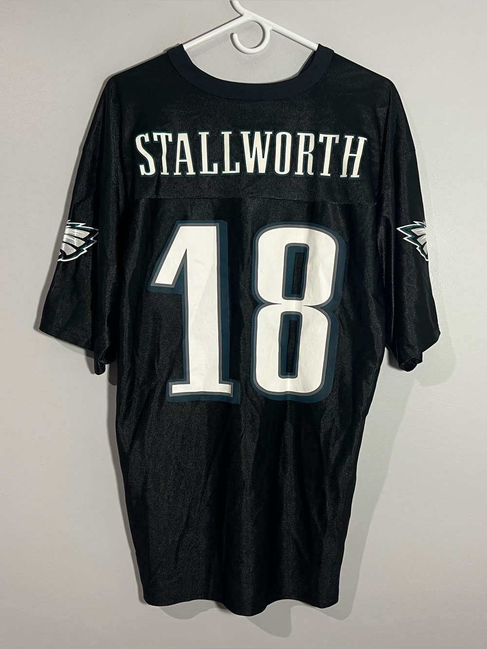 Vintage Philadelphia Eagles Donte Stallworth Black Football Jersey Mens Large